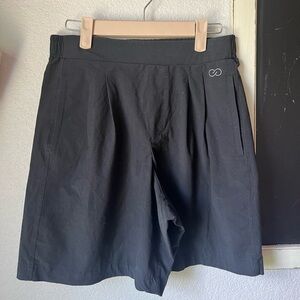 NEW CALIA by Carrie Underwood High Rise‎ Pleated Long Shorts Black